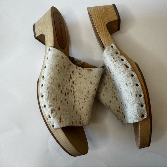 Madewell The Evelyn Slide Clog in Spotted Calf Hair - Picture 6 of 8